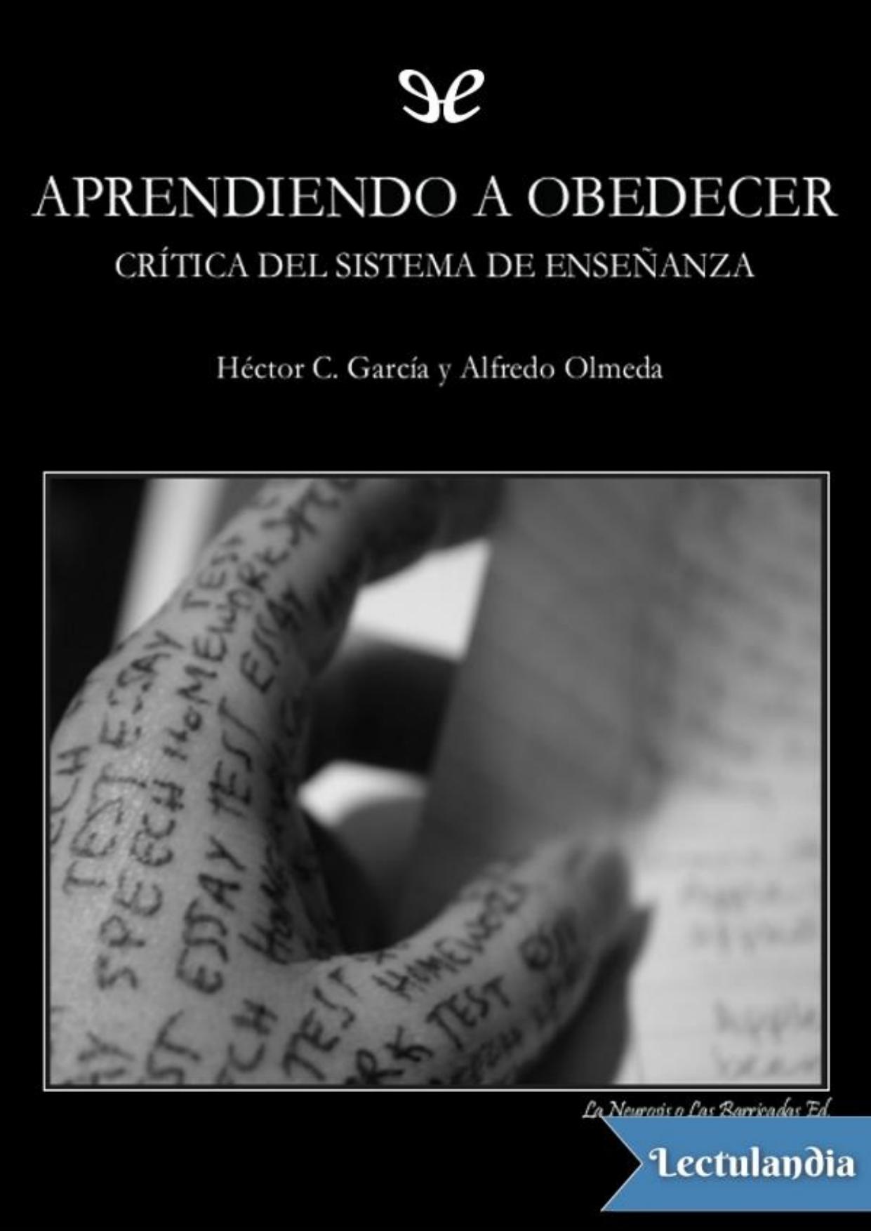 Aprendiendo a obedecer de Alfredo Olmeda, portada del libro