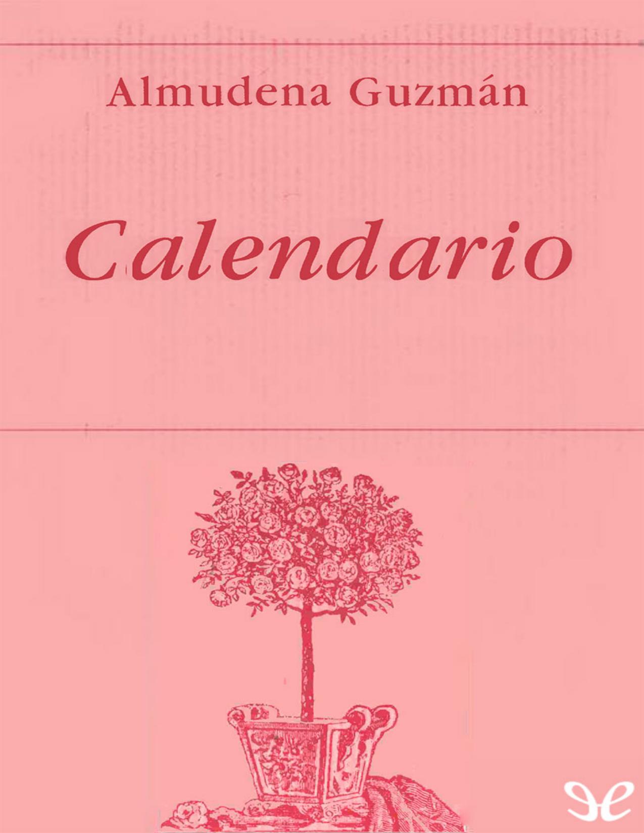 Calendario de Almudena Guzman, portada del libro