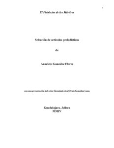 Portada de El Plebiscito de los Mártires