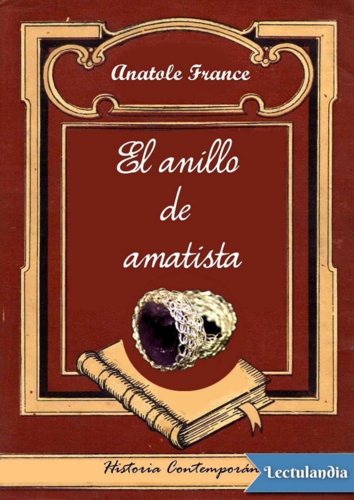 El anillo de amatista de Anatole France, portada del libro