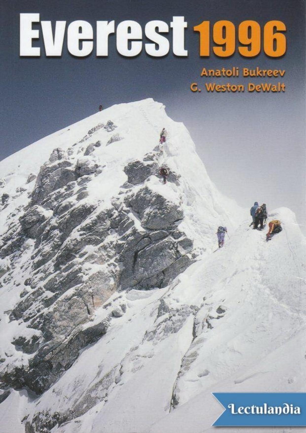 Everest 1996 de Anatoli Bukreev, portada del libro