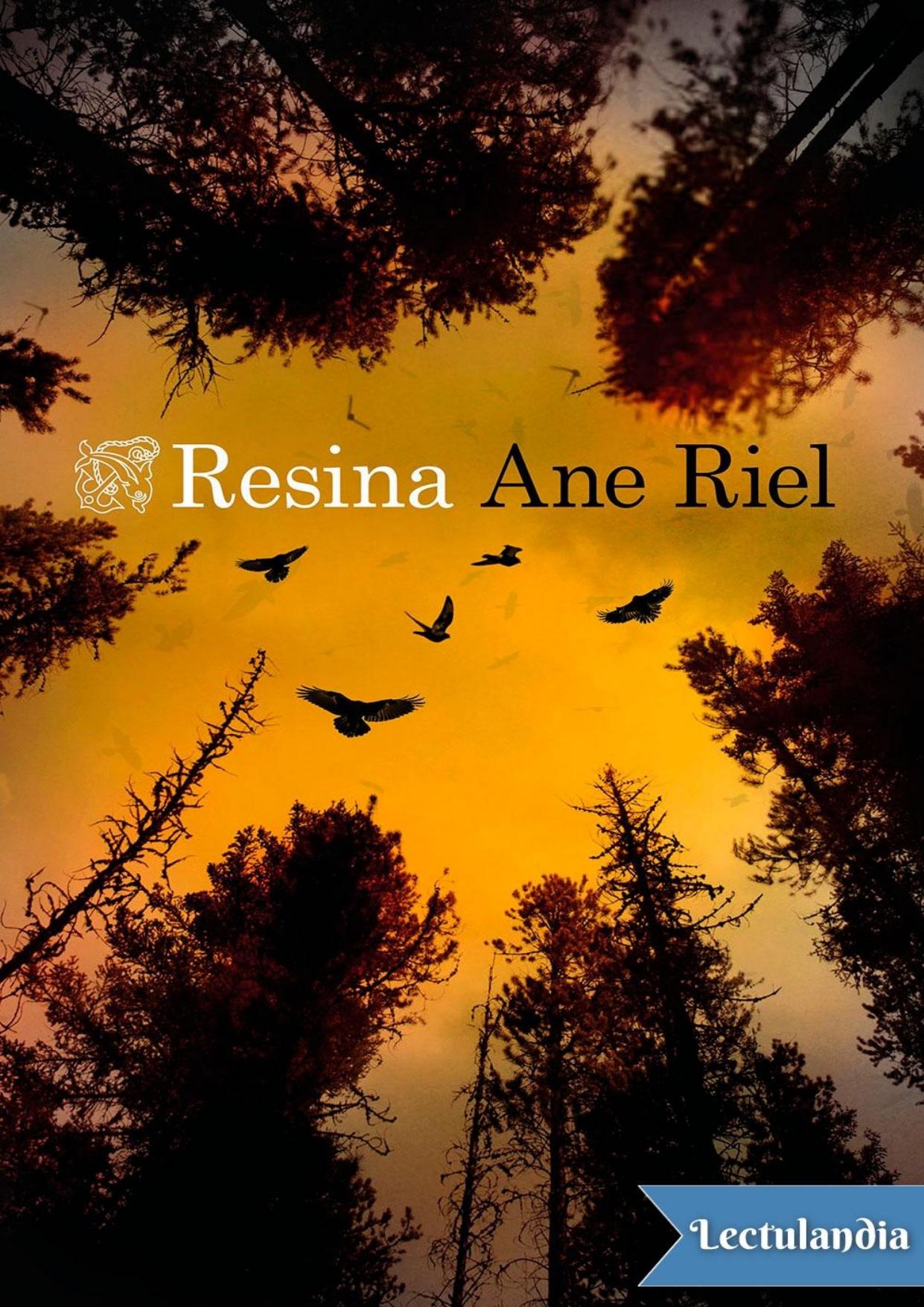 Resina de Ane Riel, portada del libro