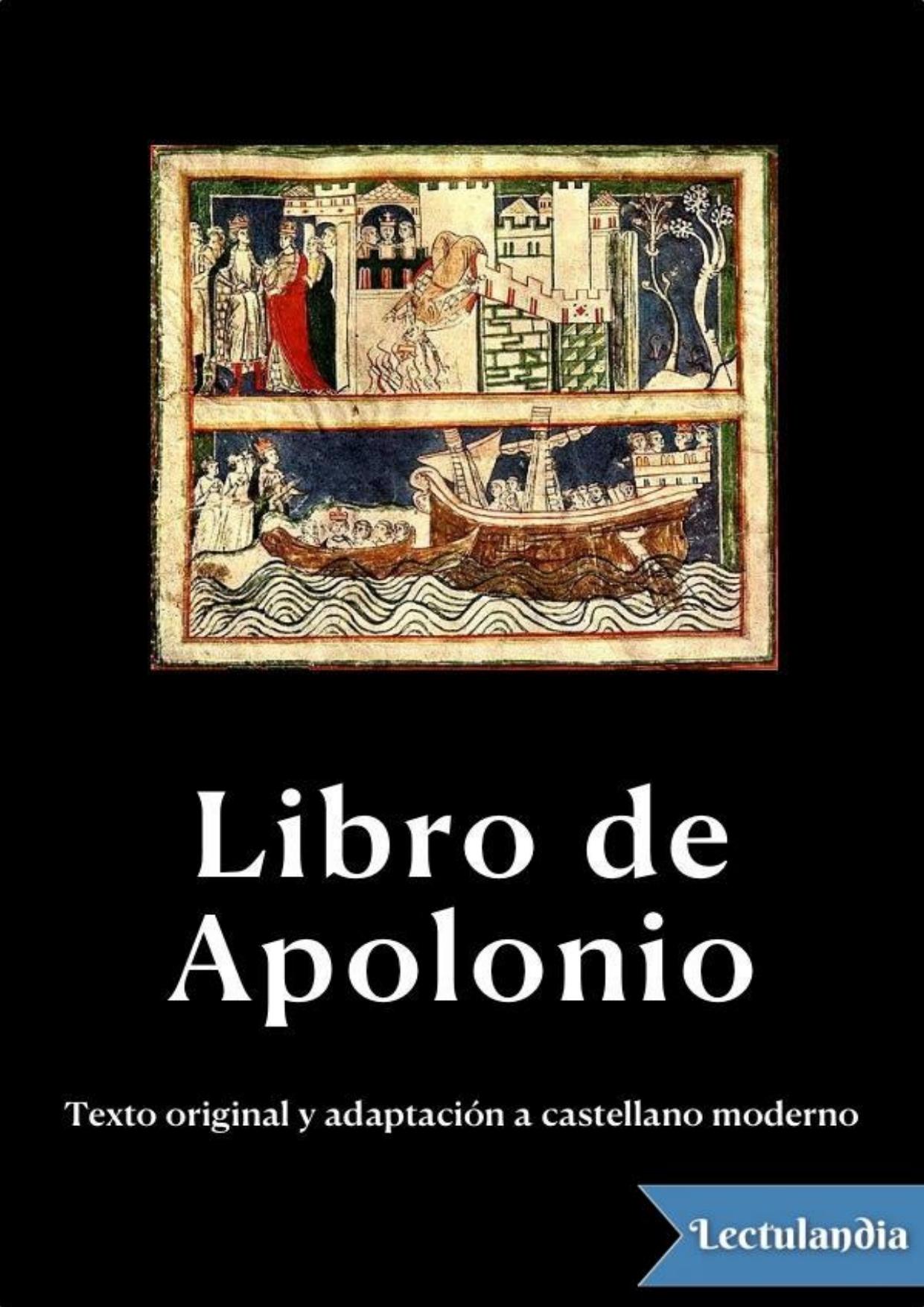 Libro de Apolonio de Anónimo, portada del libro