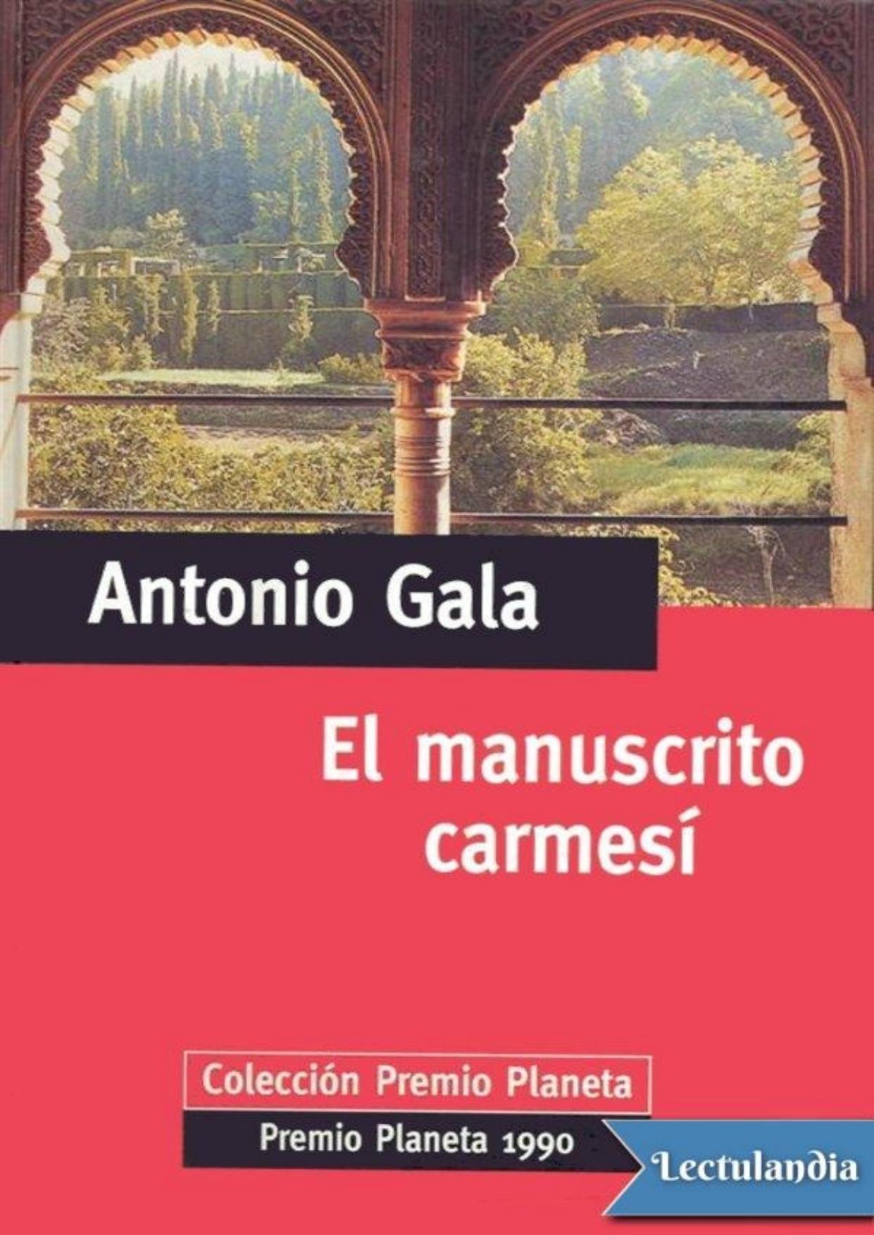 El manuscrito carmesí de Juan Luis Gonzalez, portada del libro