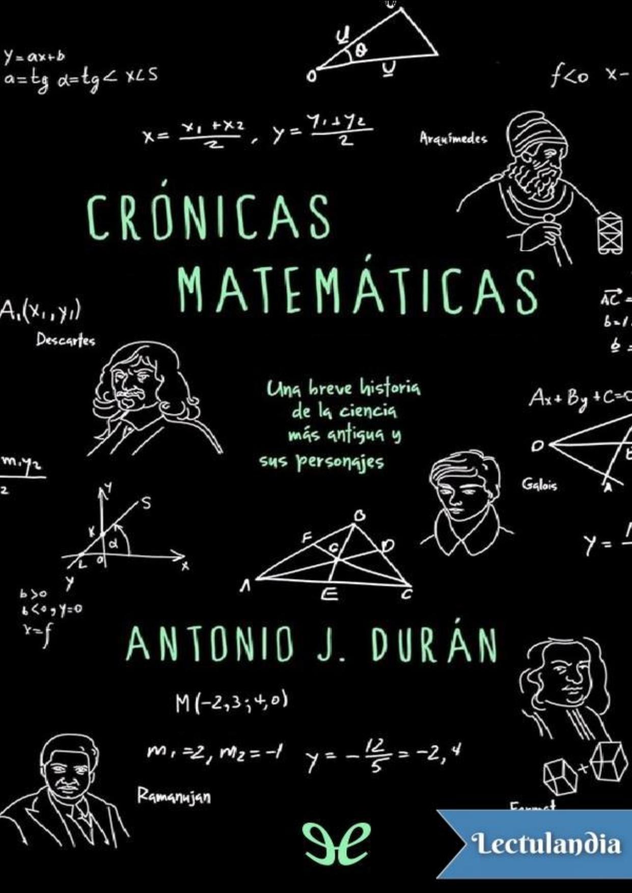 Crónicas matemáticas de Antonio J. Durán Guardeño, portada del libro