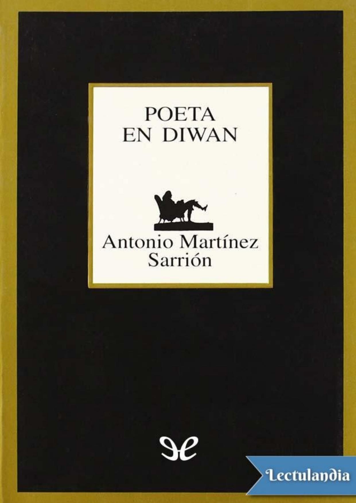 Poeta en diwan de Antonio Martínez Sarrión, portada del libro