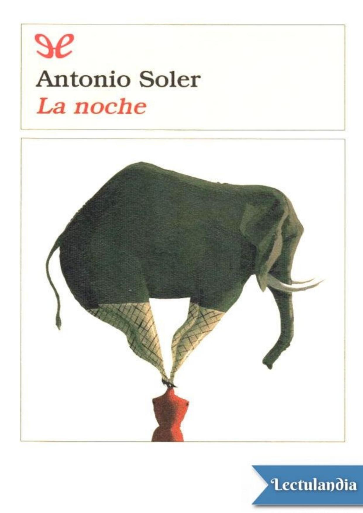 La noche de Antonio Soler, portada del libro