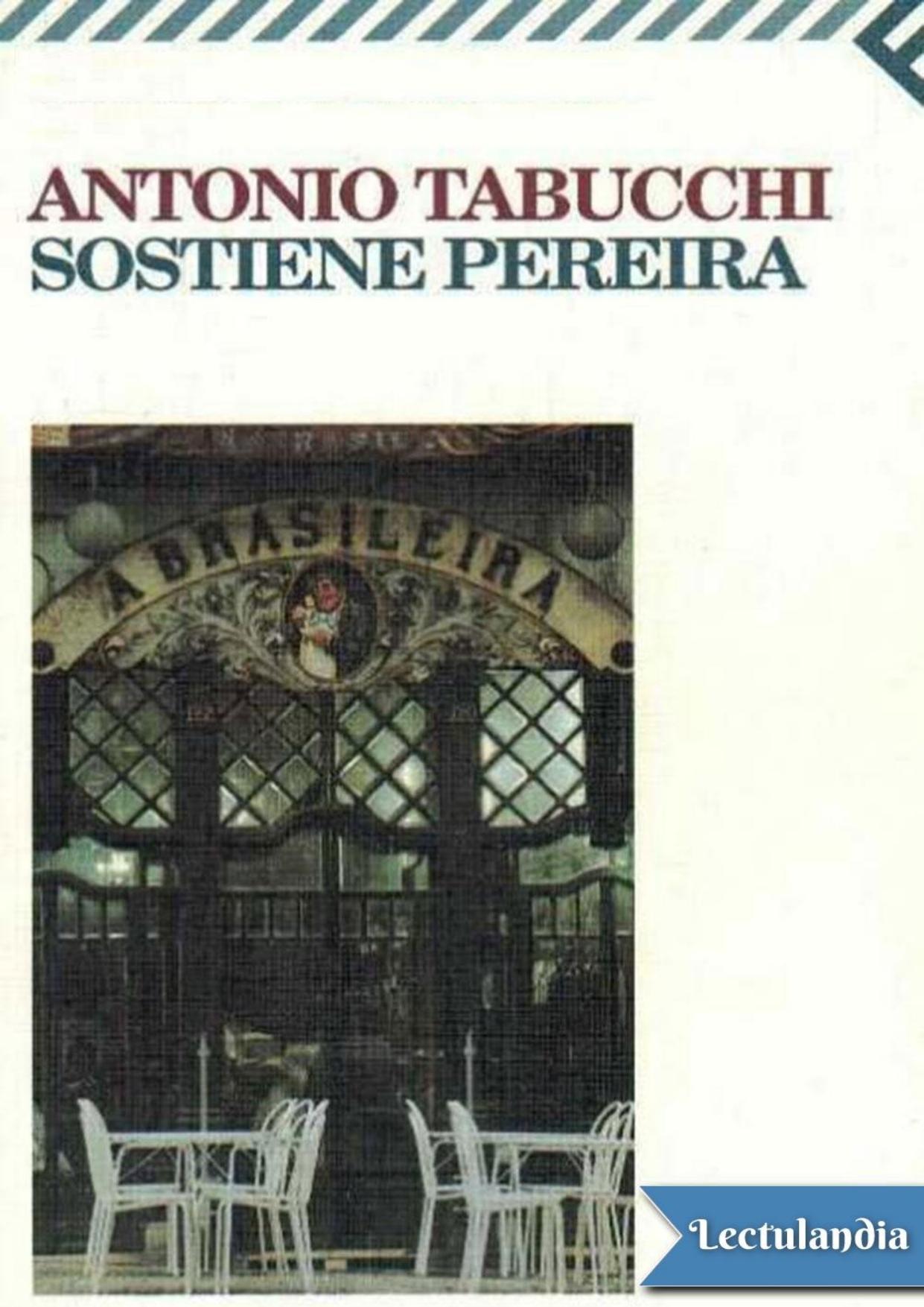 Sostiene Pereira de Antonio Tabucchi, portada del libro