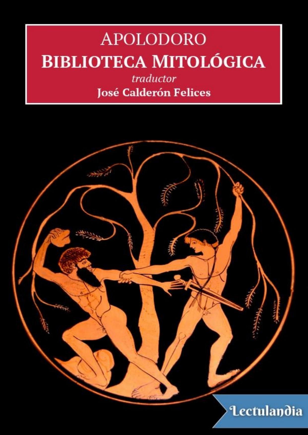 Biblioteca mitológica de Apolodoro, portada del libro