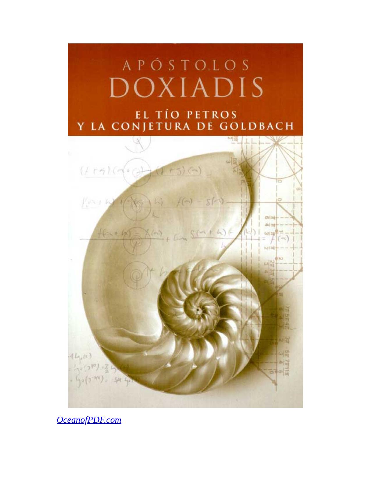 El Tio Petros Y La Conjetura De Gol de Apostolos Doxiadis, portada del libro