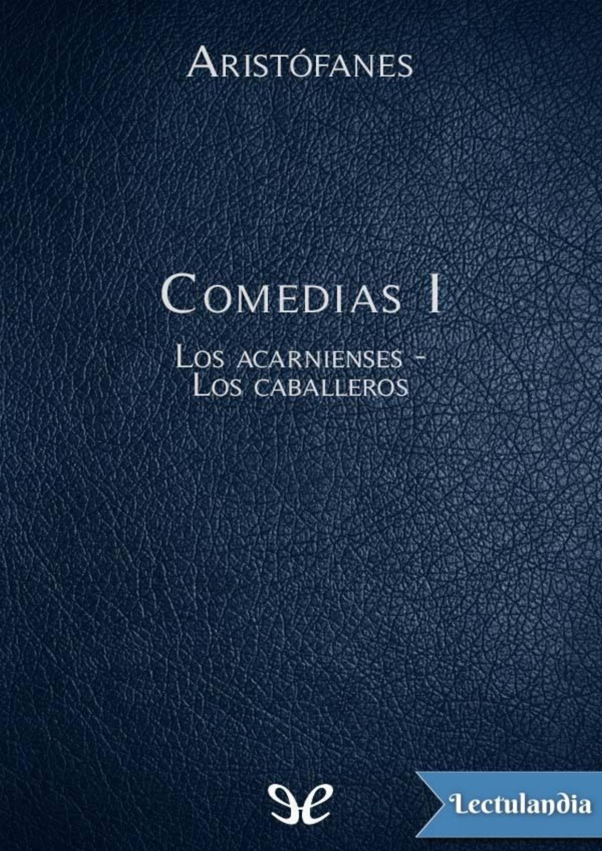 Comedias I de Aristófanes, portada del libro