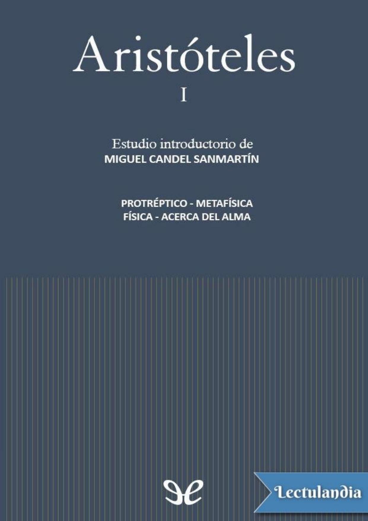 Aristóteles I de Aristóteles, portada del libro