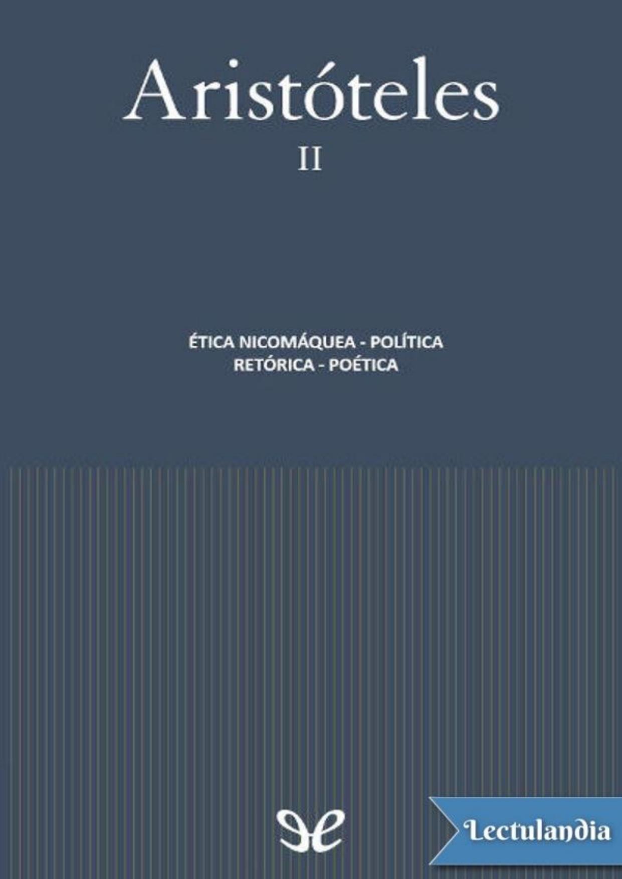 Aristóteles II de Aristóteles, portada del libro