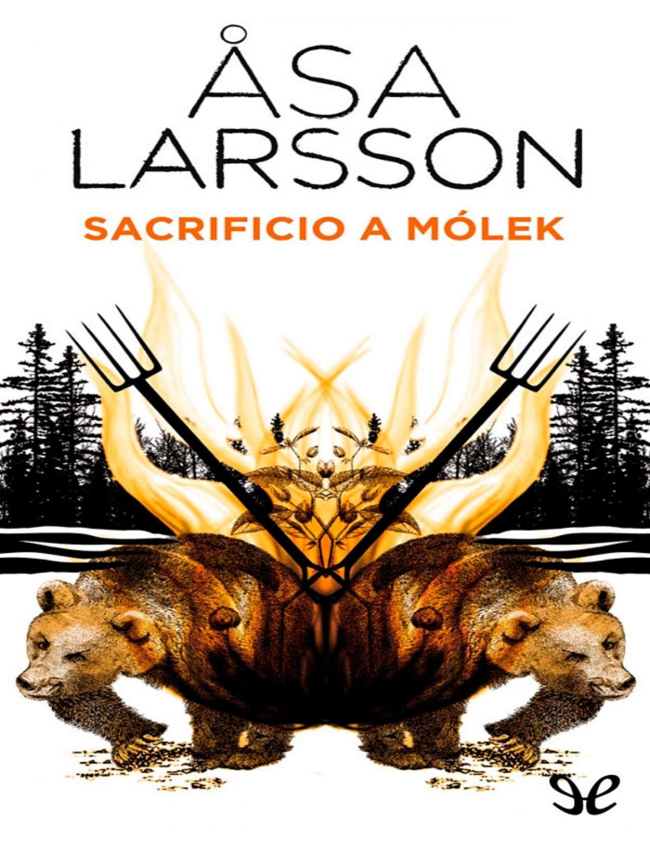 Sacrificio a Mólek de Asa Larsson, portada del libro