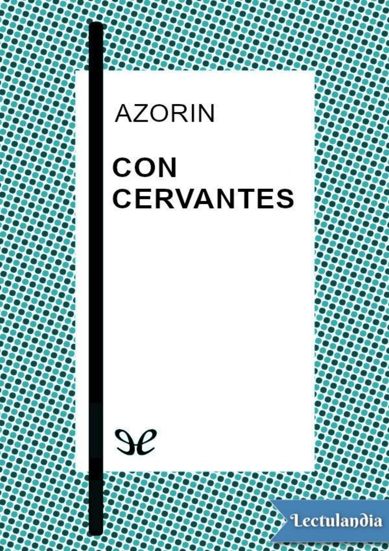 Con Cervantes de Azorín, portada del libro