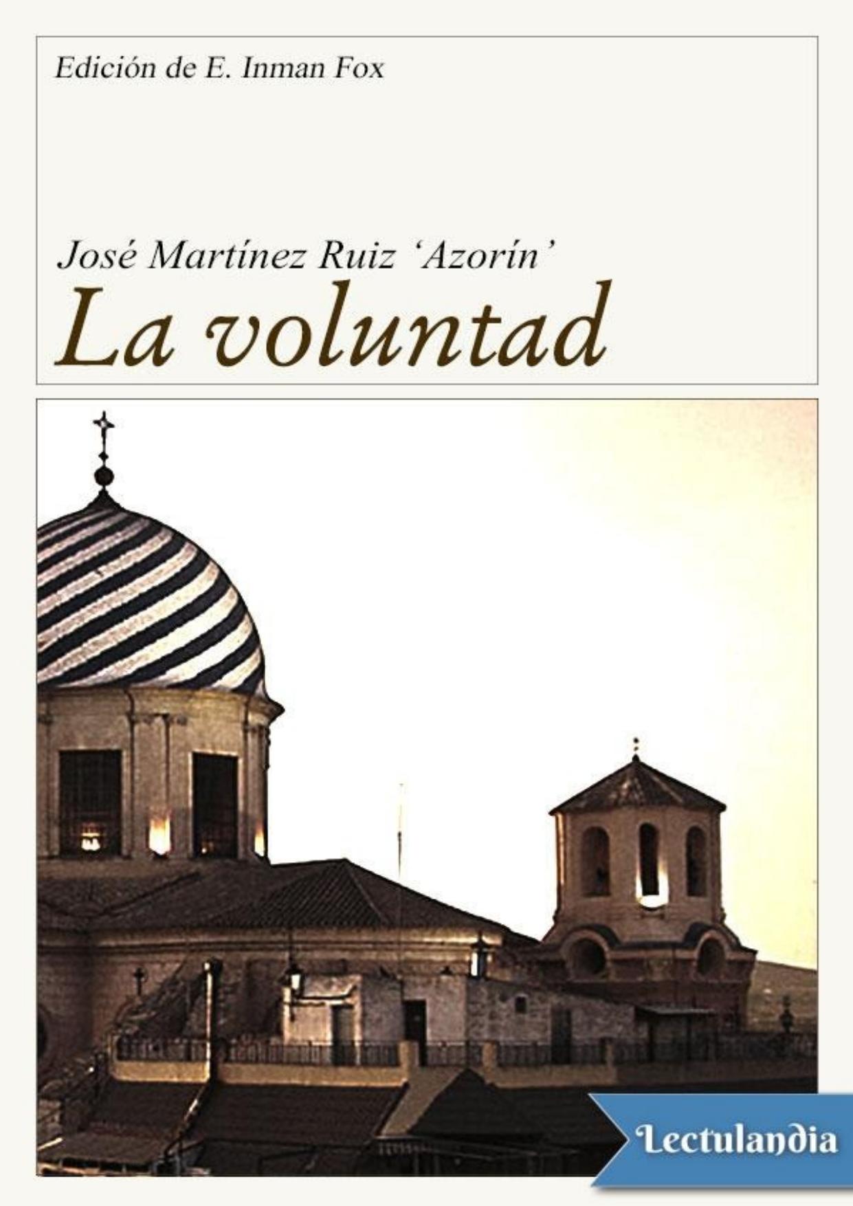 La voluntad de Azorín, portada del libro
