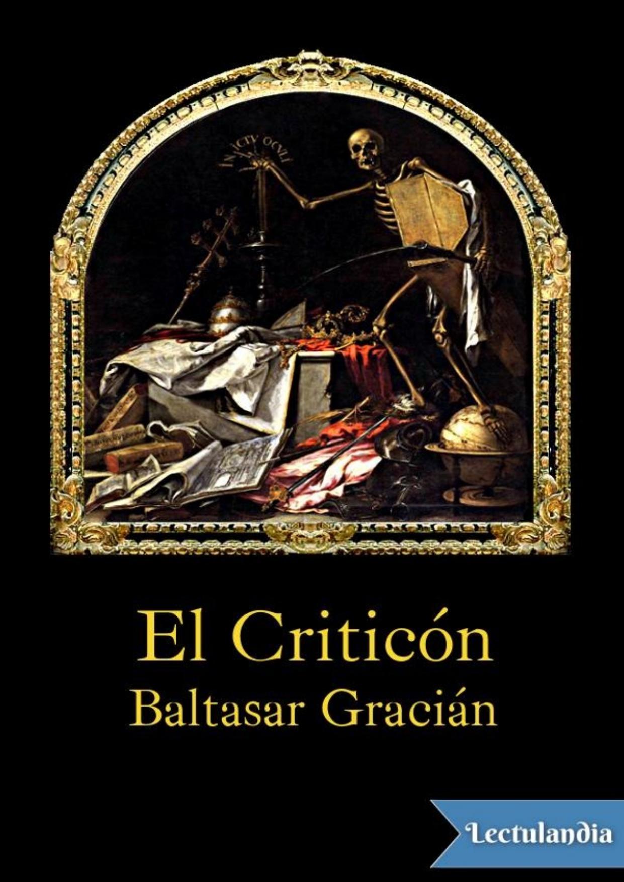 El Criticón de Baltasar Gracián, portada del libro