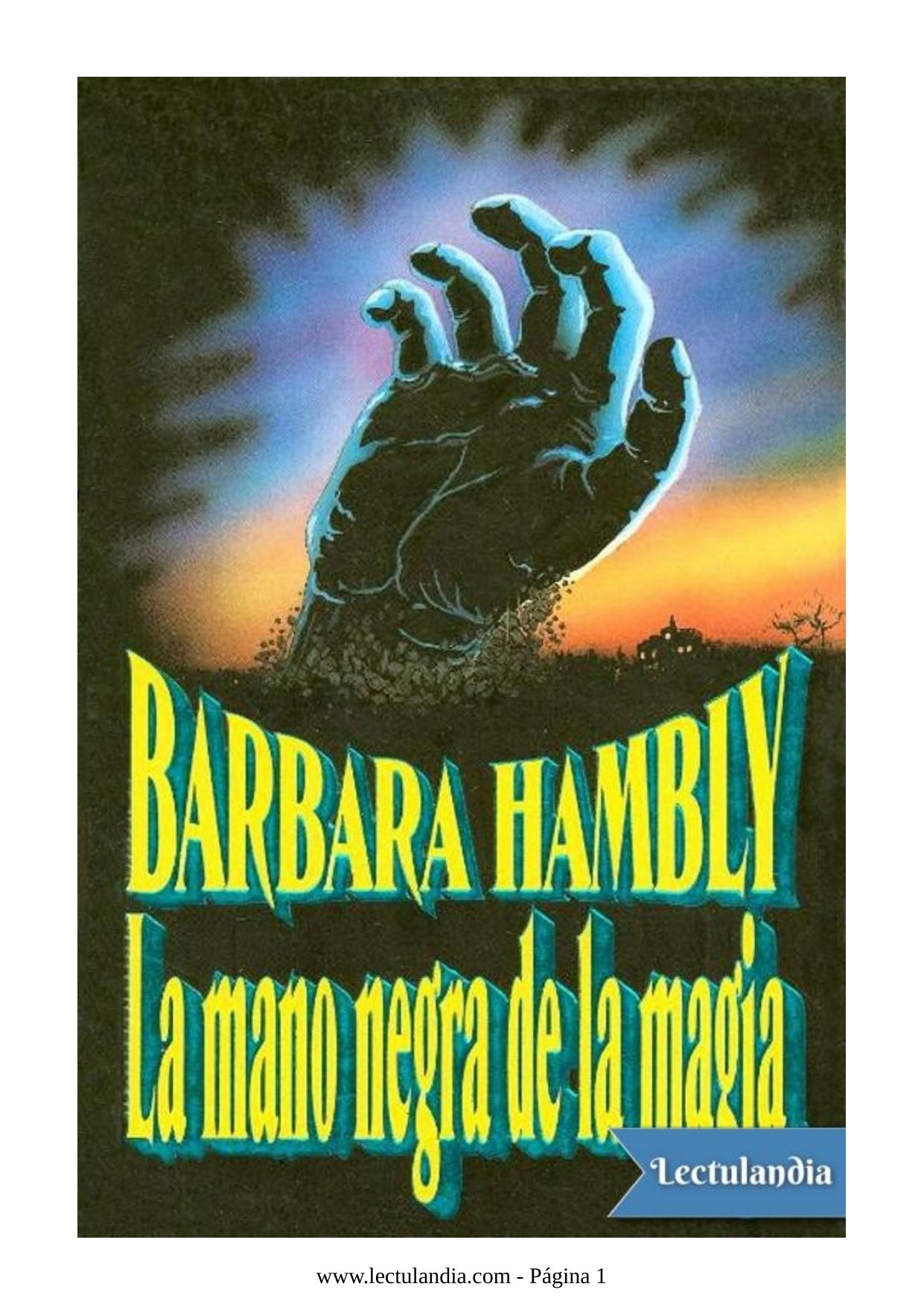 La mano negra de la magia de Barbara Hambly, portada del libro