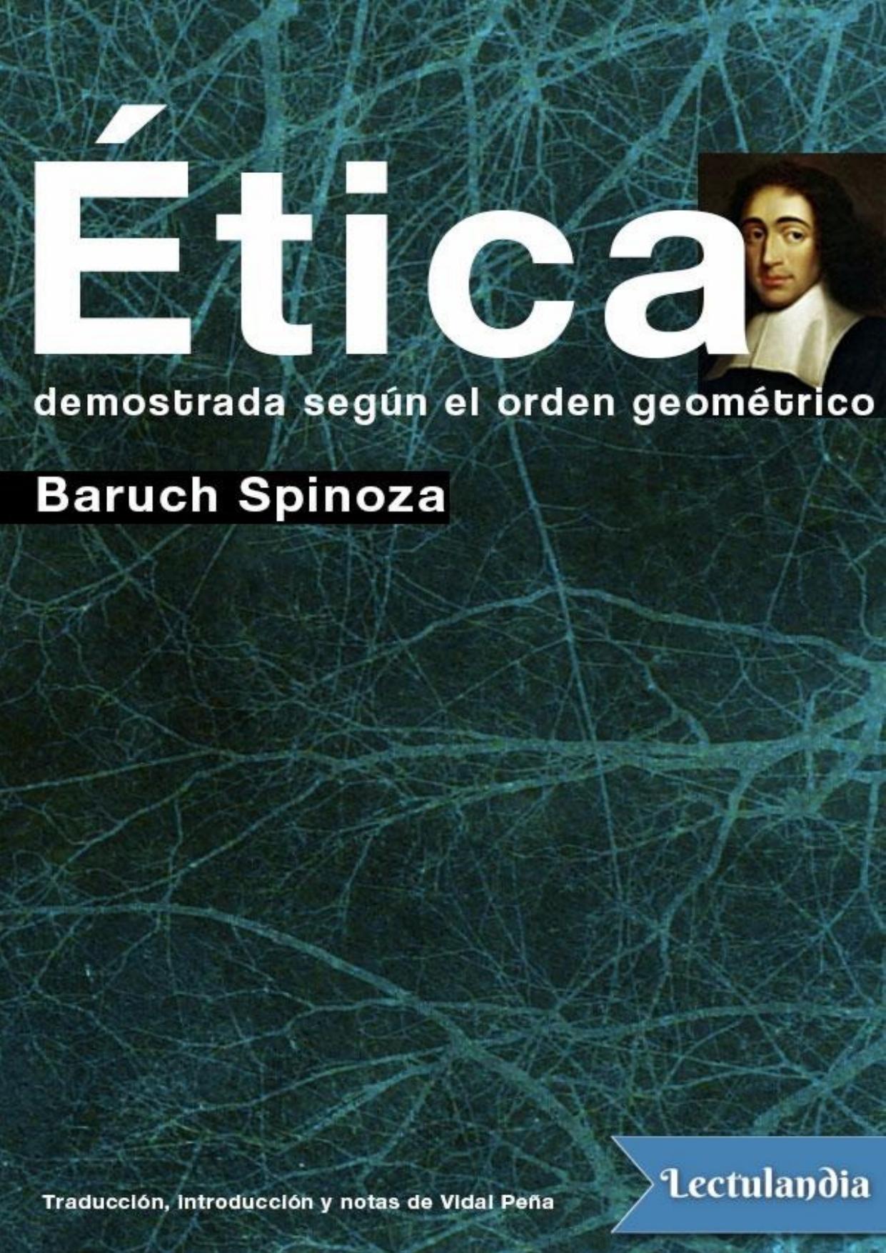 Ética demostrada según el orden geométrico de Baruch Spinoza, portada del libro