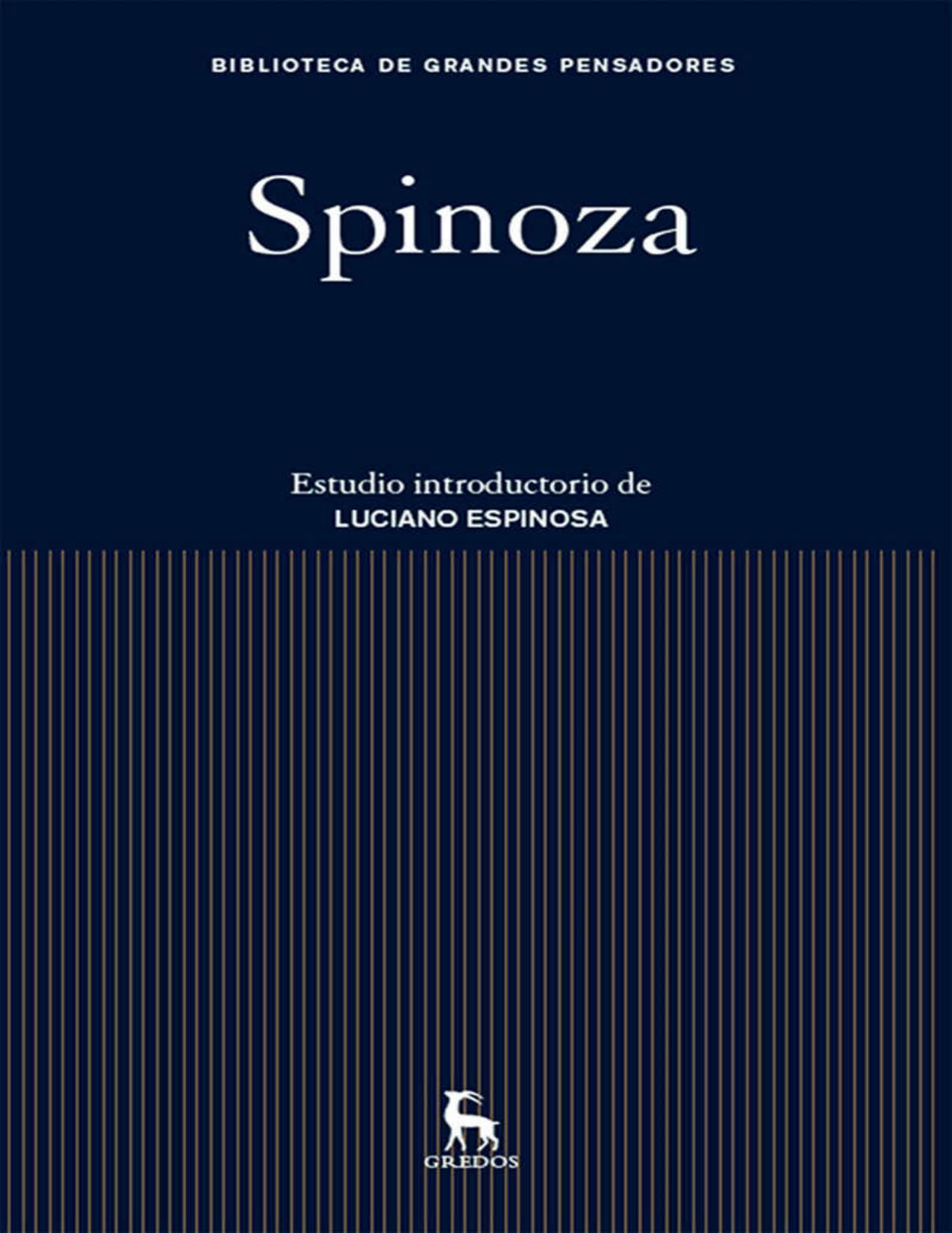 Spinoza (Biblioteca Grandes Pensado de Baruch Spinoza, portada del libro