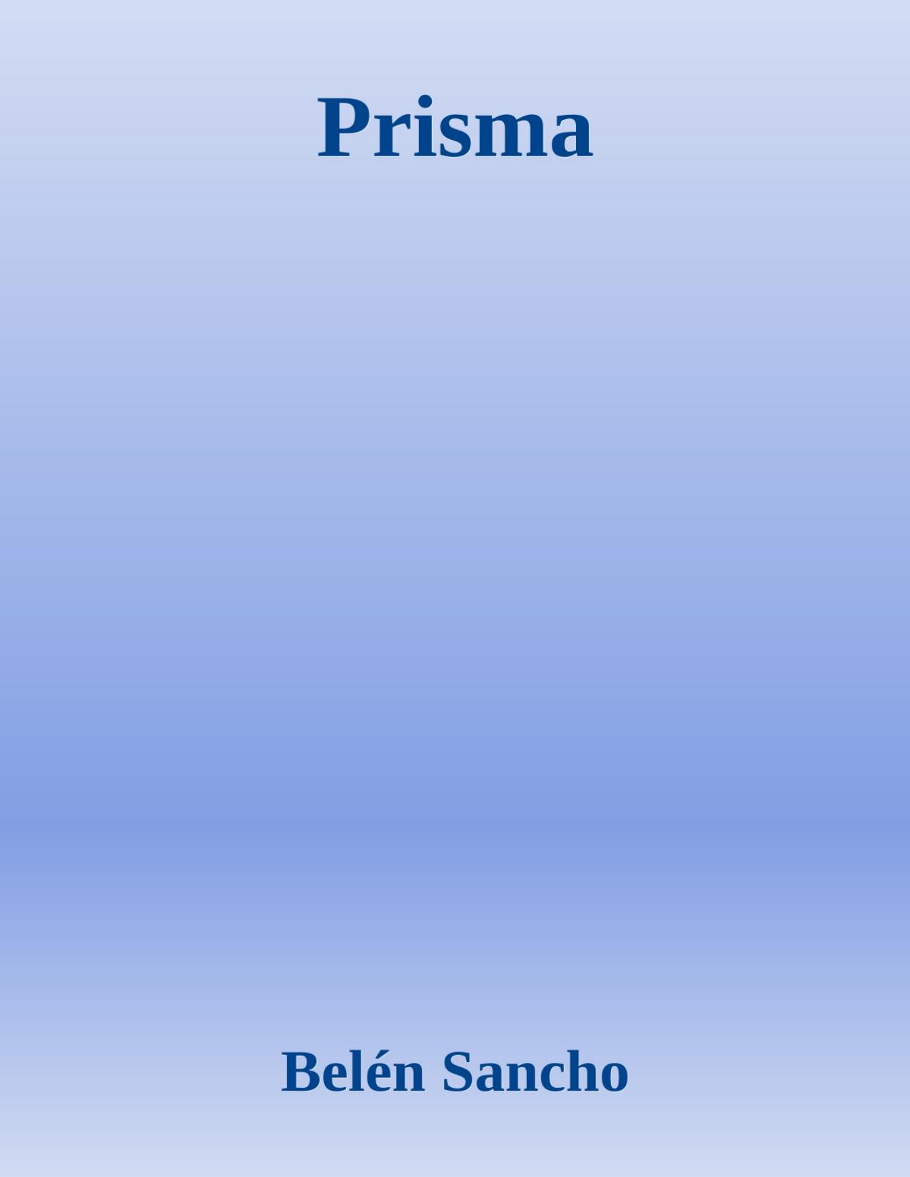 Prisma de Belen Sancho, portada del libro