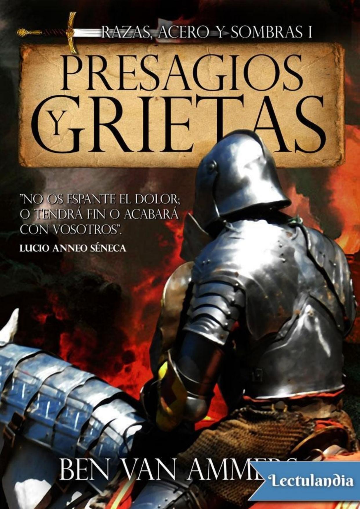 Presagios y grietas de Benjamín Van Ammers Velázquez, portada del libro