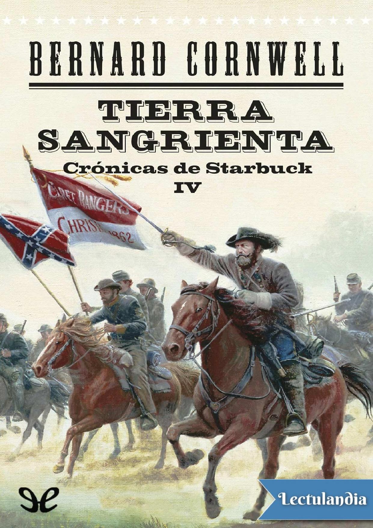 Tierra sangrienta de Bernard Cornwell, portada del libro