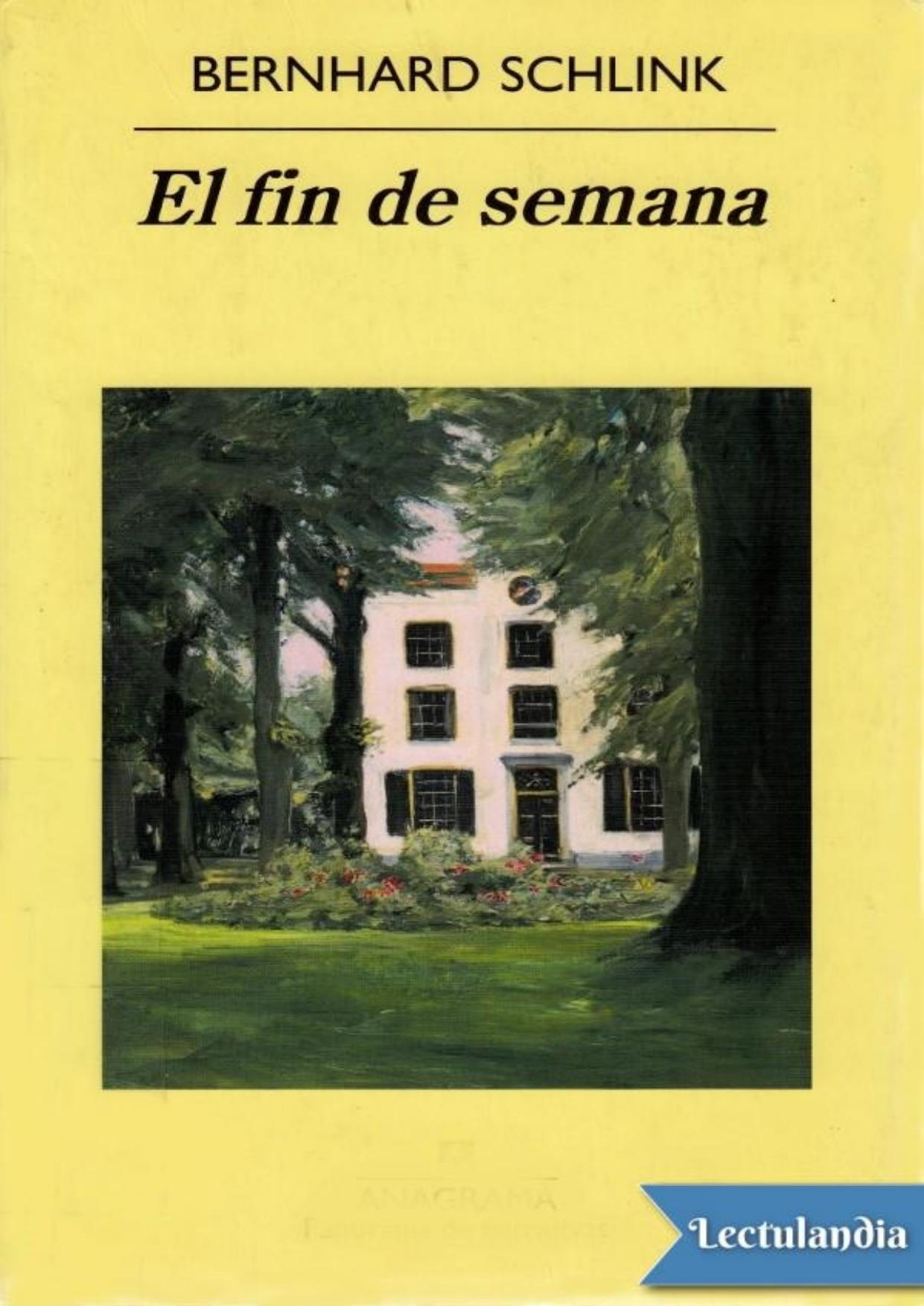 El fin de semana de Bernhard Schlink, portada del libro