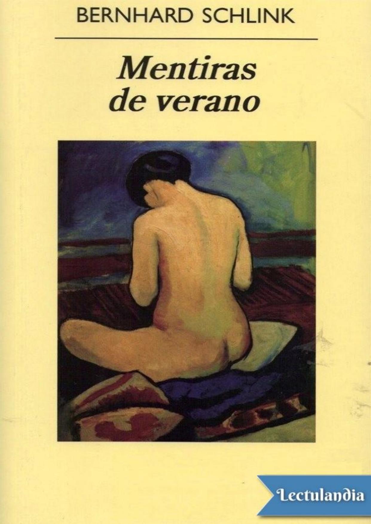Mentiras de verano de Bernhard Schlink, portada del libro