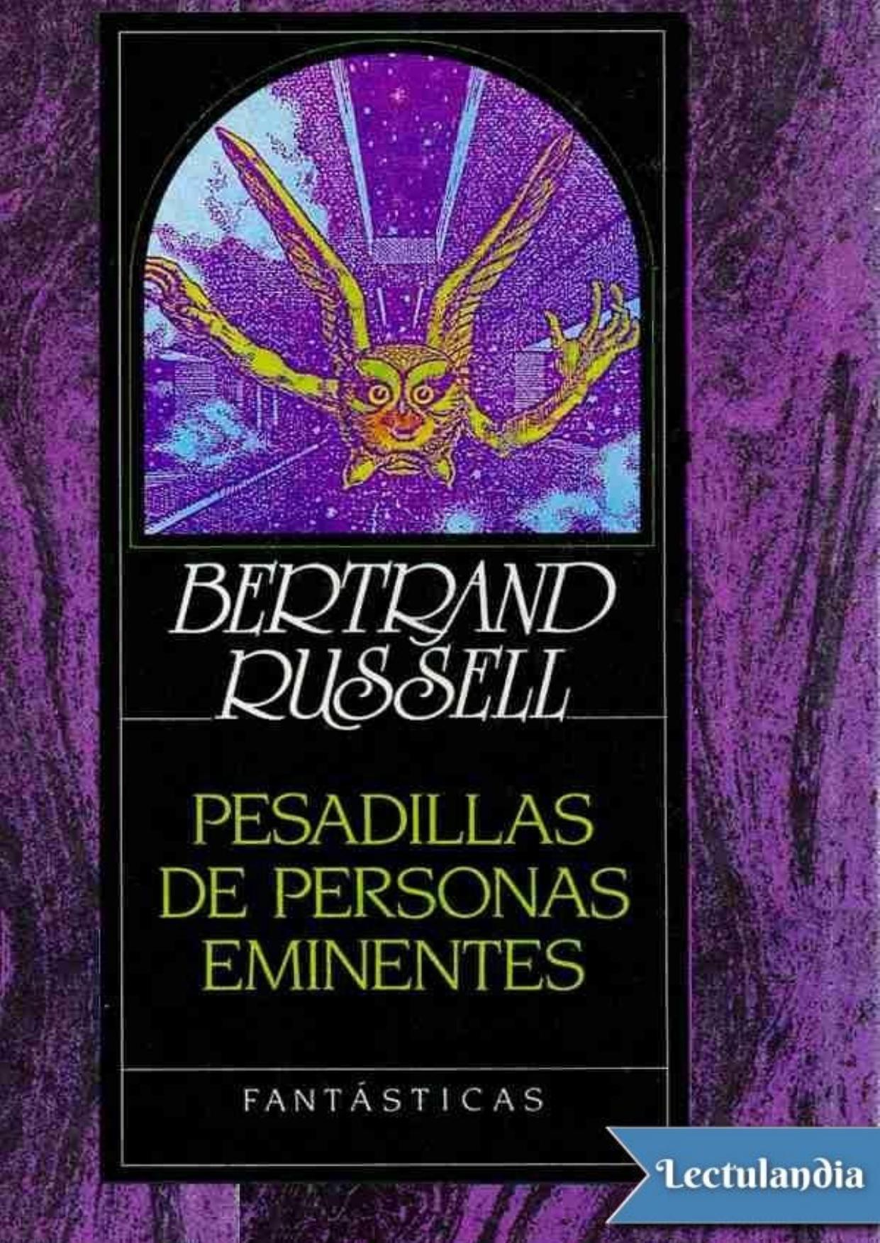 Pesadillas de personas eminentes de Bertrand Russell, portada del libro