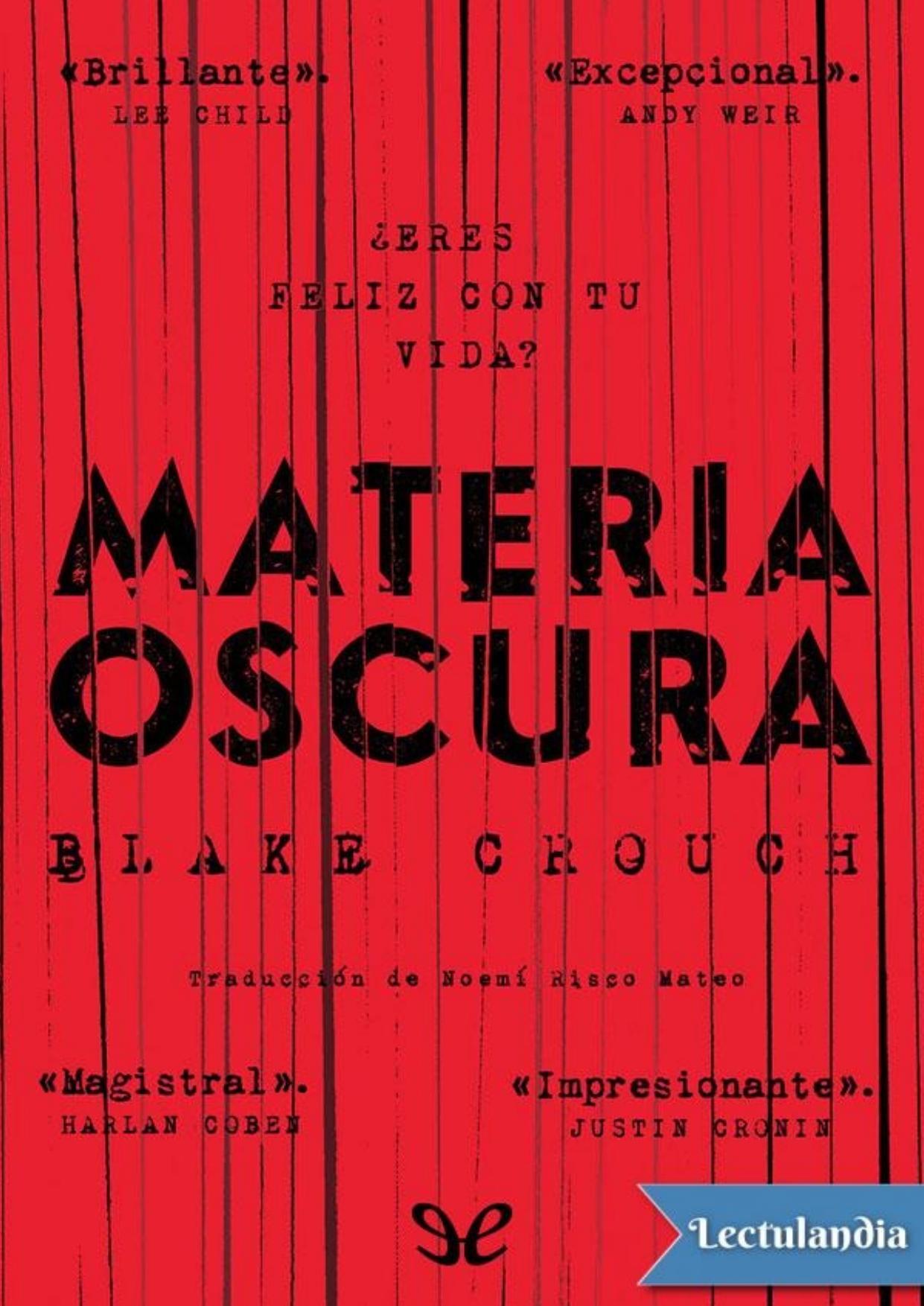 Materia oscura de Blake Crouch, portada del libro