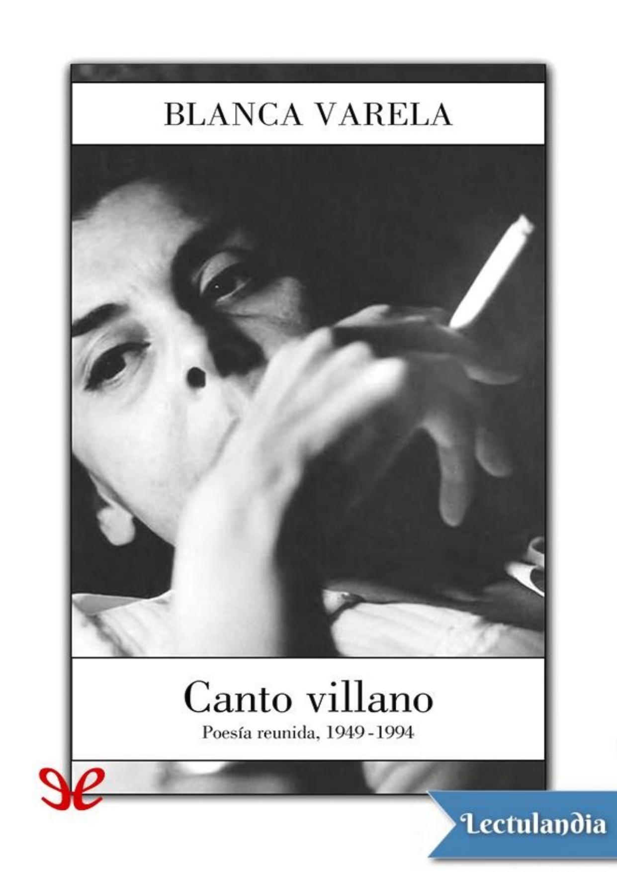 Canto villano de Blanca Varela, portada del libro