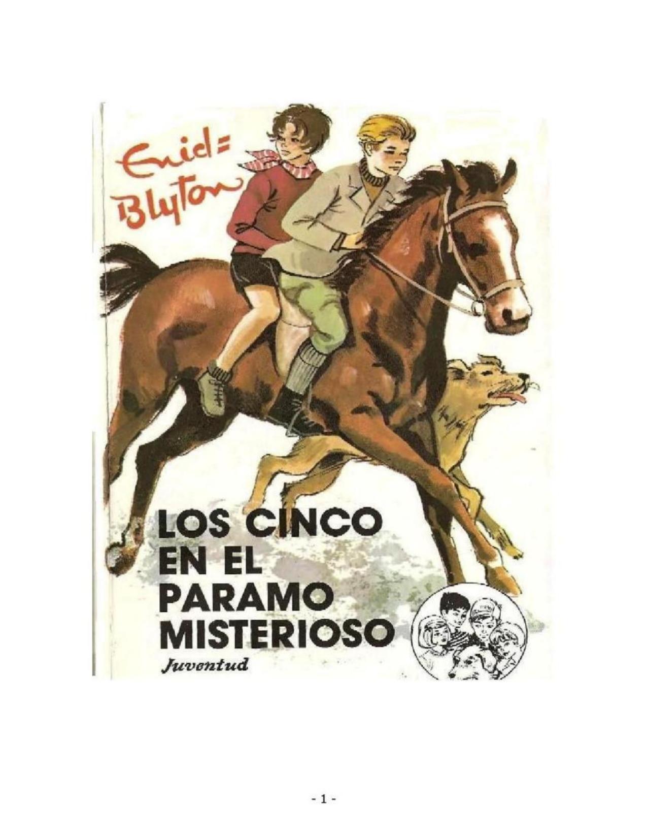 Los cinco en el paramo misterioso de Enid Blynton, portada del libro
