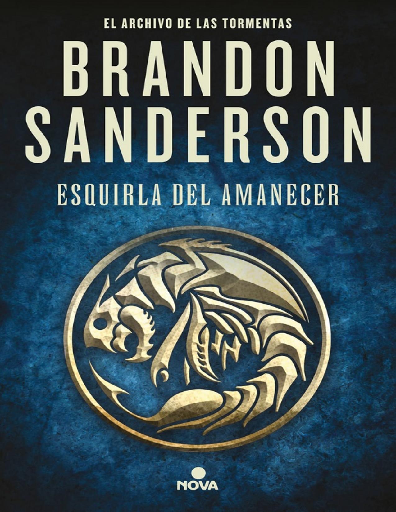 Esquirla del Amanecer de Brandon Sanderson, portada del libro