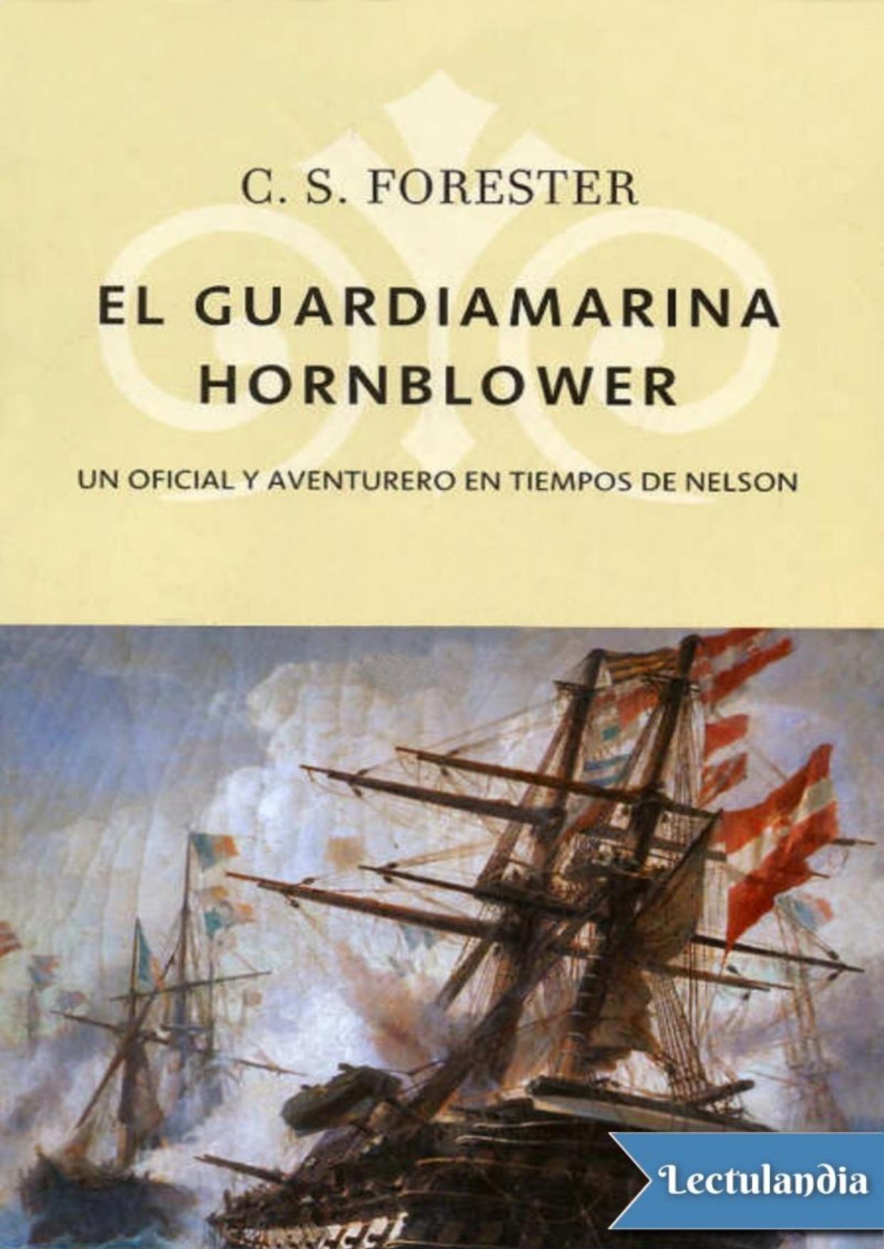 El Guardiamarina Hornblower de C. S. Forester, portada del libro