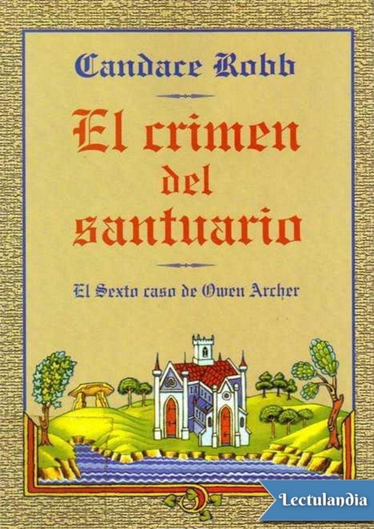 El crimen del santuatio de Candace Robb, portada del libro