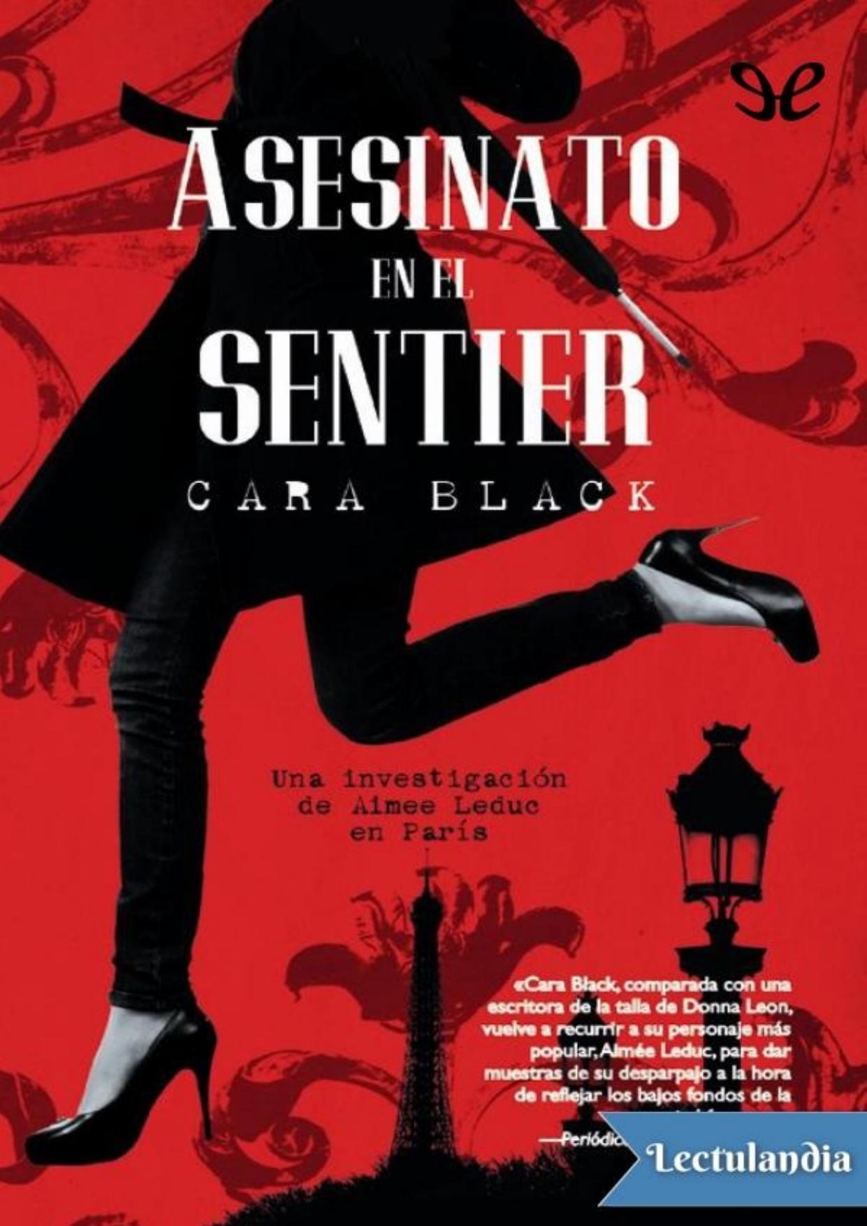Asesinato en El Sentier de Cara Black, portada del libro