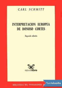 Portada de Interpretación europea de Donoso Cortés