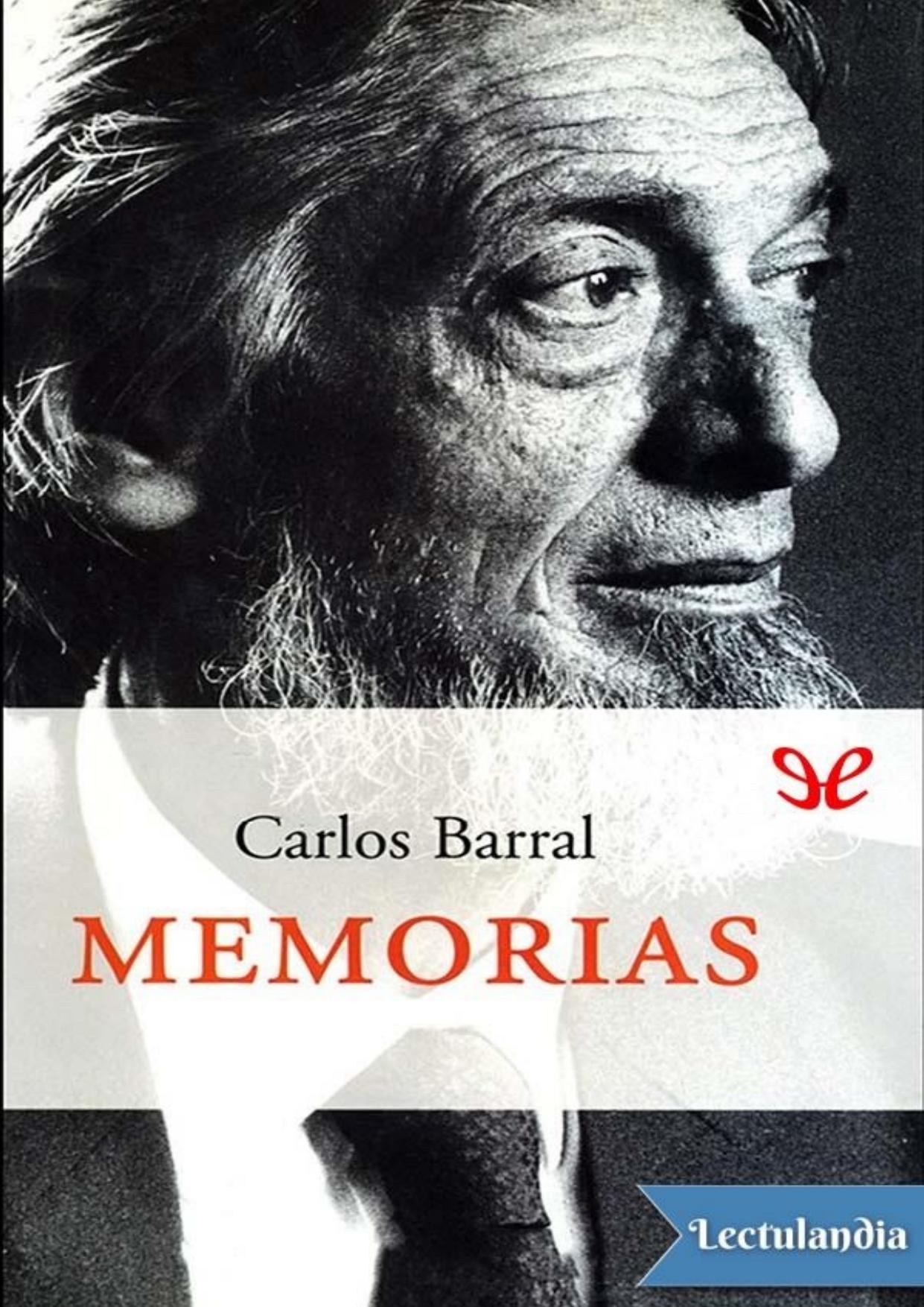Memorias de Carlos Barral, portada del libro