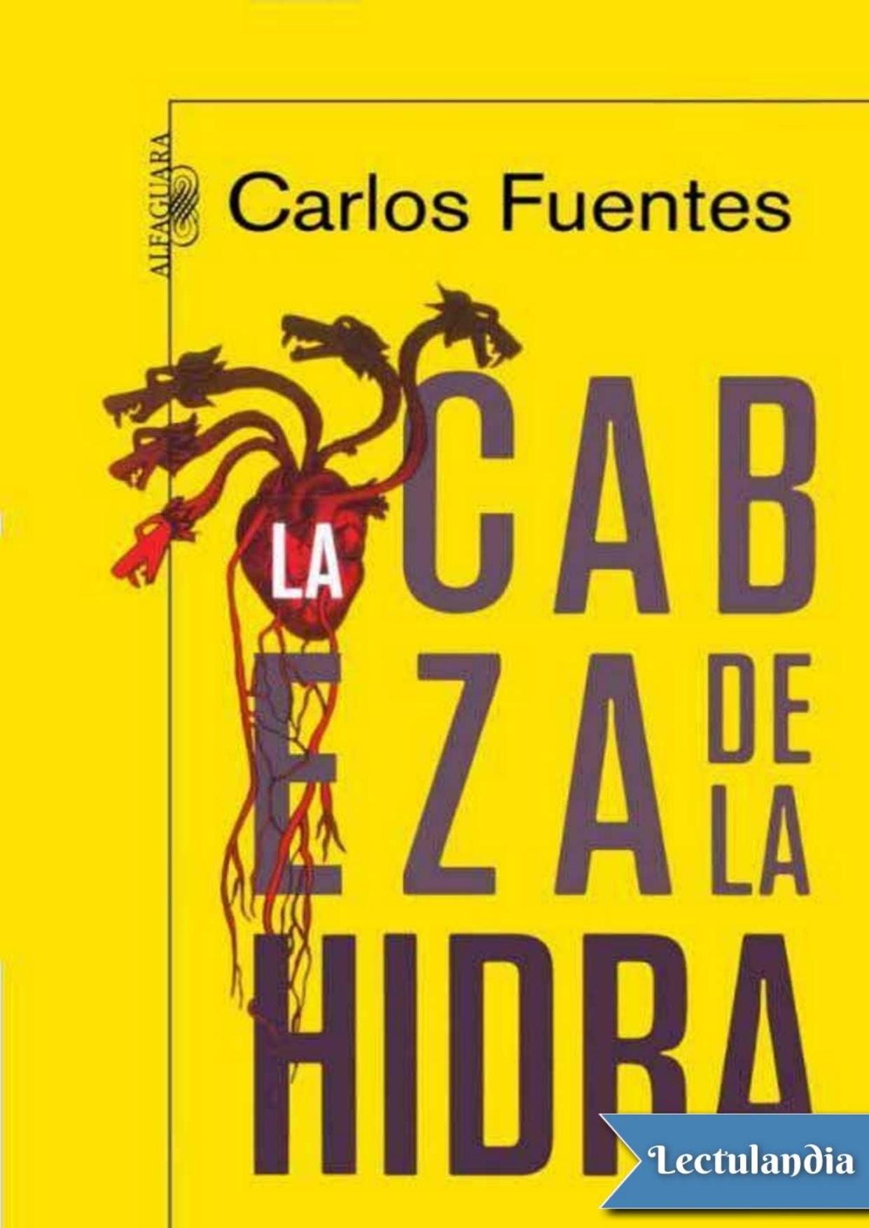 La Cabeza de la Hidra de Carlos Fuentes, portada del libro