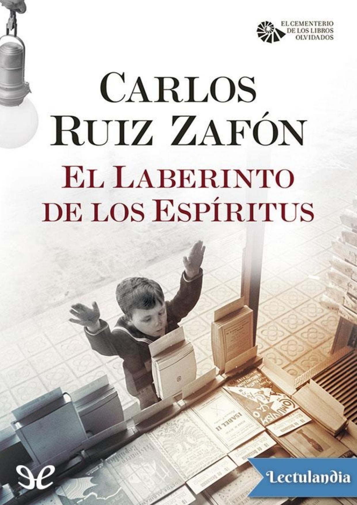 El Laberinto de los Espíritus de Carlos Ruiz Zafon, portada del libro