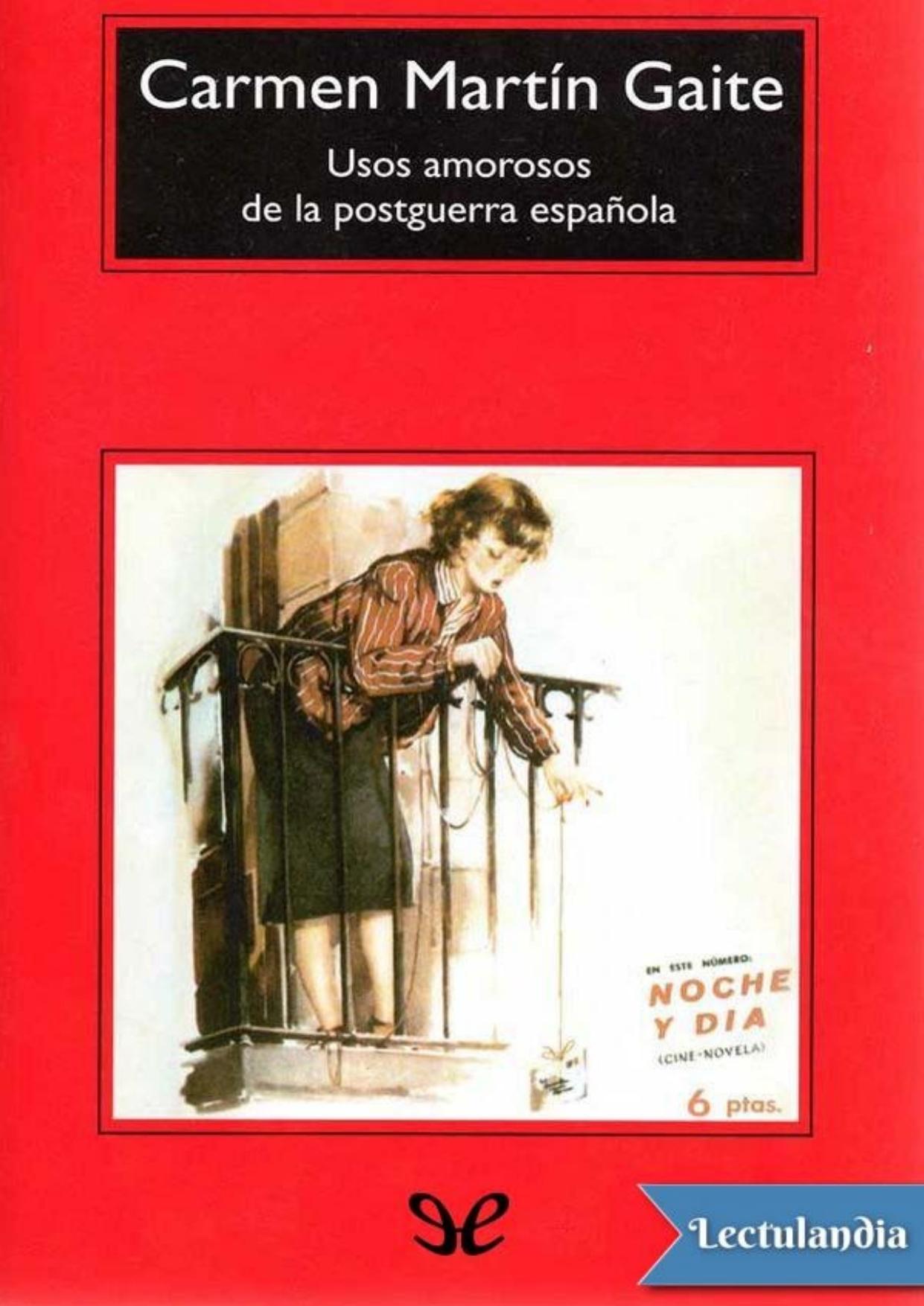 Usos amorosos de la postguerra española de Carmen Martín Gaite, portada del libro