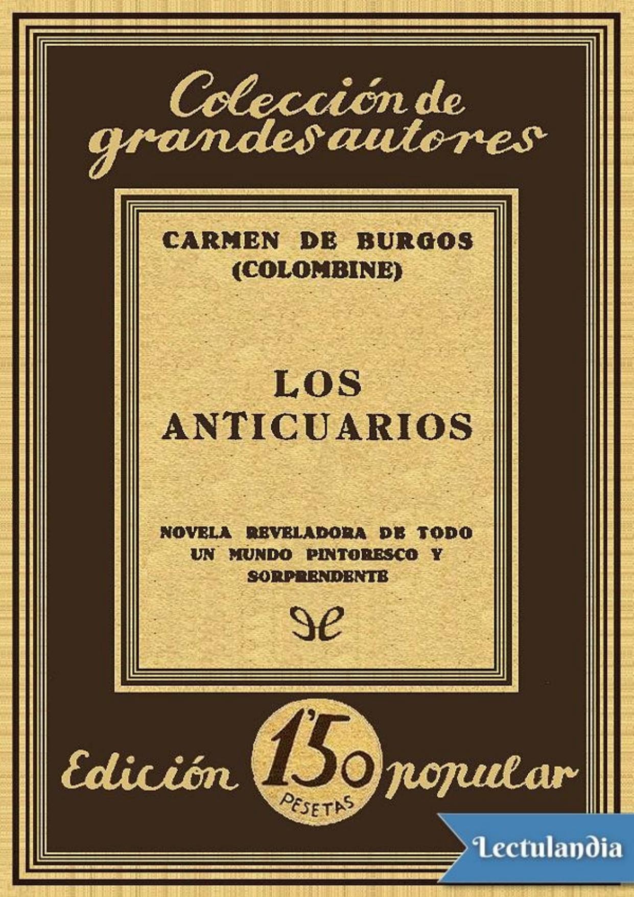 Los anticuarios de Carmen de Burgos, portada del libro