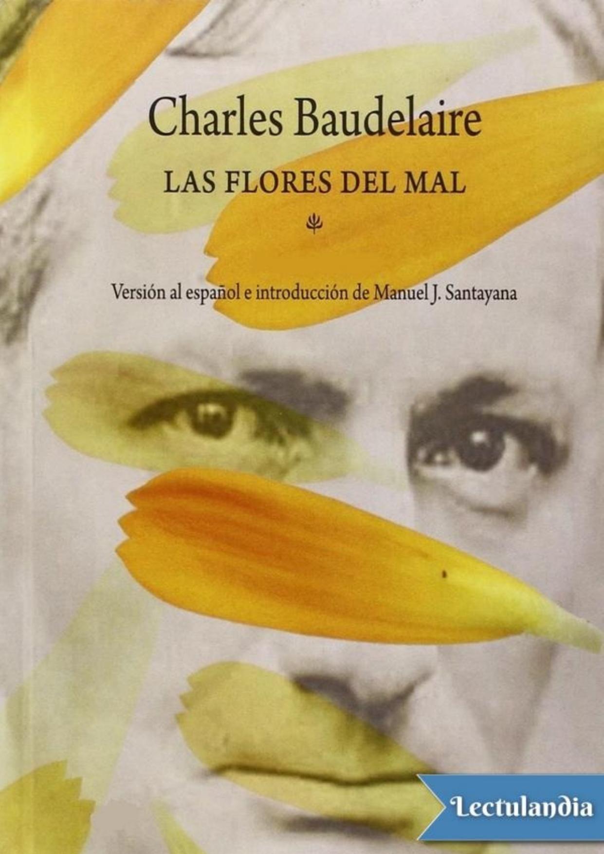 Las flores del mal de Charles Baudelaire, portada del libro