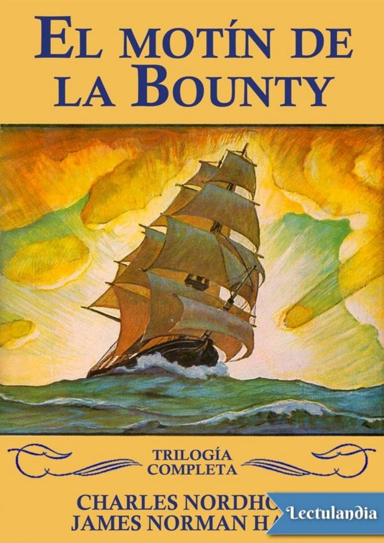 El motín de la Bounty de Charles Nordhoff, portada del libro