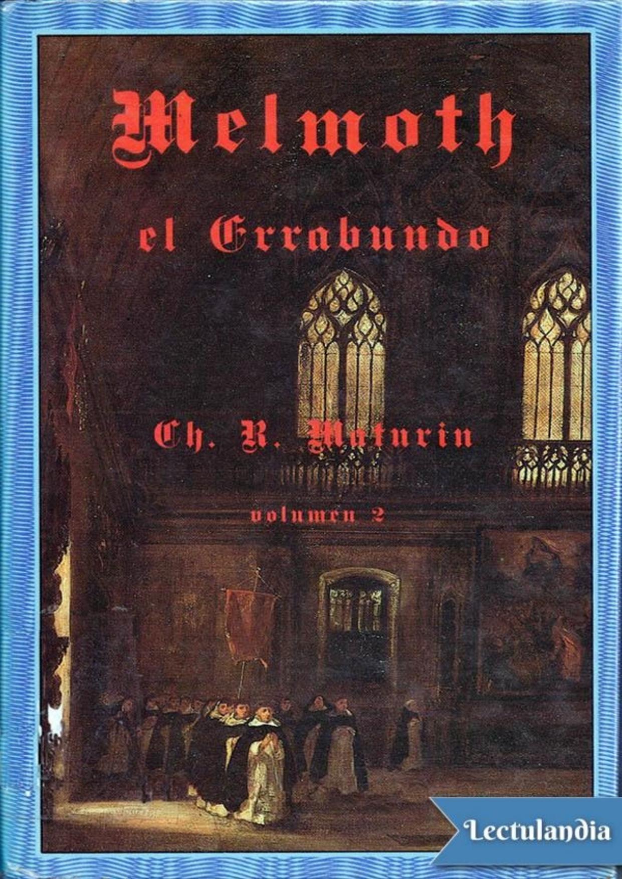 Melmoth el errabundo vol.2 de Charles Robert Maturin, portada del libro