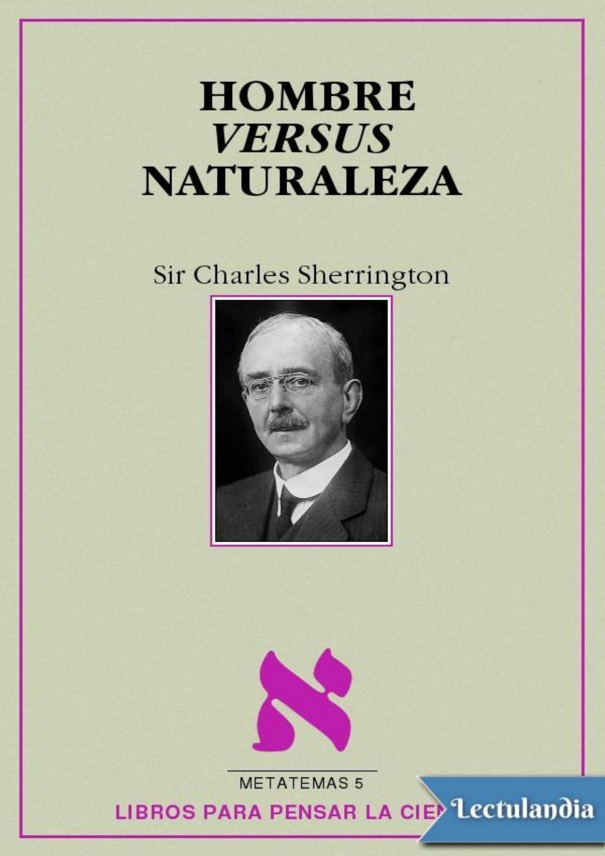 Hombre versus naturaleza de Charles Sherrington, portada del libro