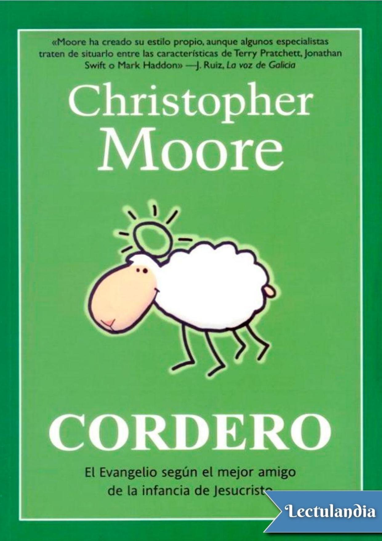 Cordero de Christopher Moore, portada del libro