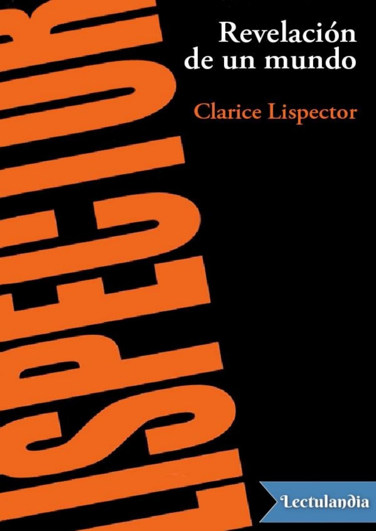 Revelación de un mundo de Clarice Lispector, portada del libro