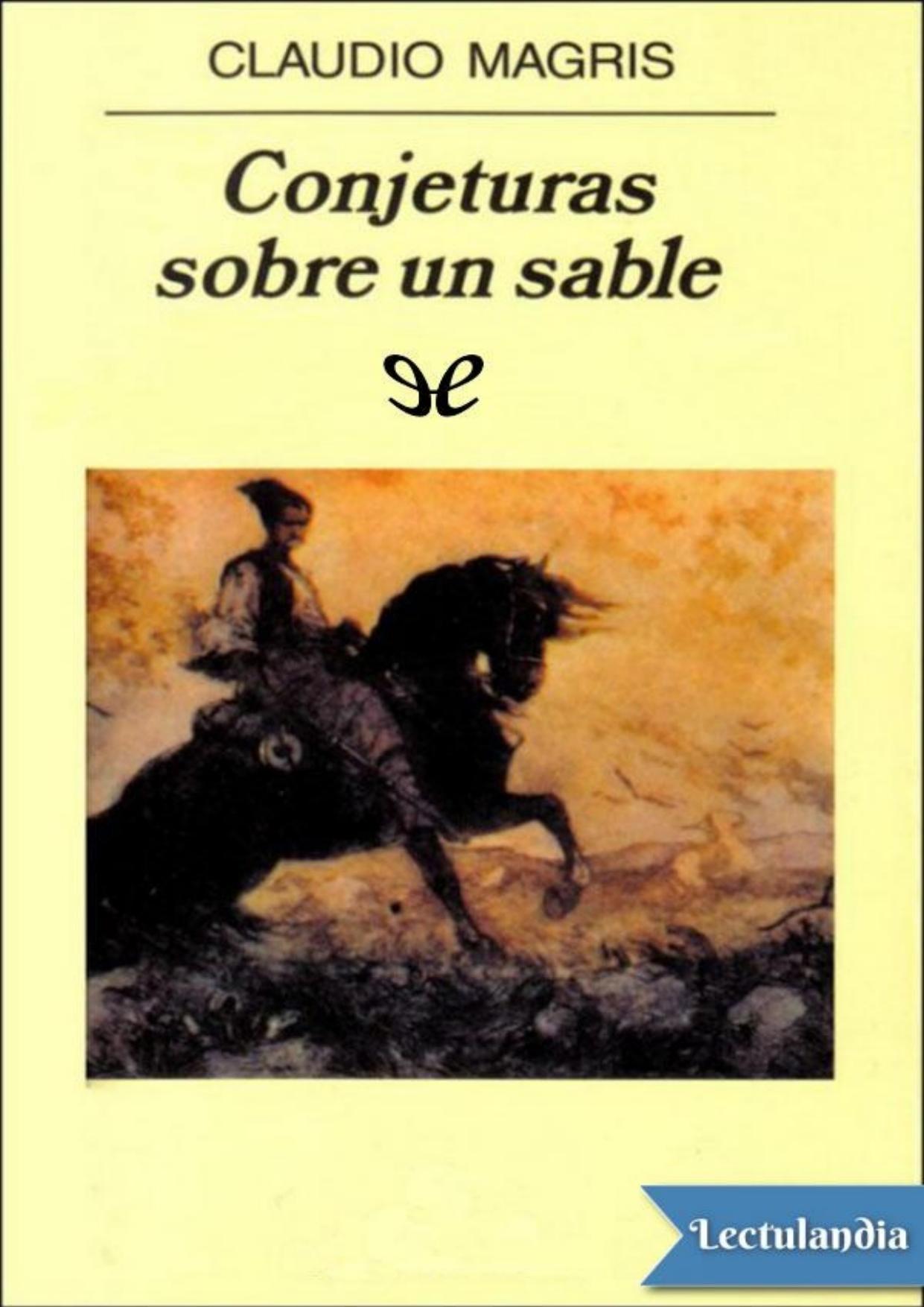 Conjeturas sobre un sable de Claudio Magris, portada del libro